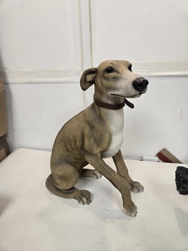 Leonardo statue whippet - of, a