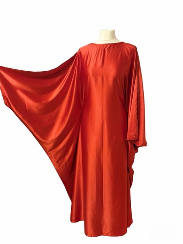 Women red silk kaftan long - women's, kaftan,