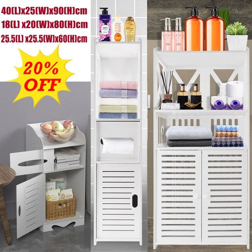 Bathroom floor storage cabinet - bathroom,