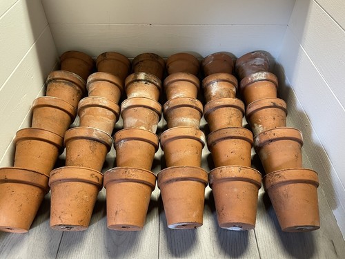 Vintage terracotta pot roughly - terracotta,