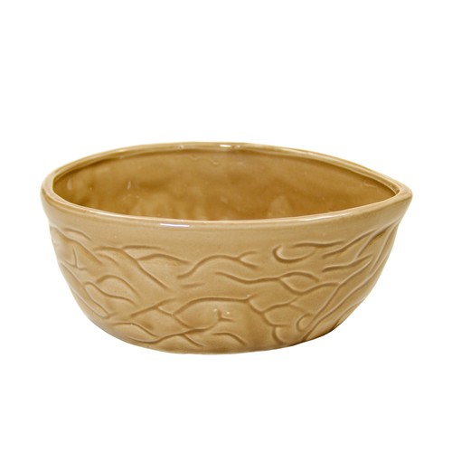 Glazed ceramic half - glazed, walnut