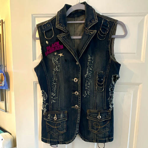Black sabbath blue denim - denim, vest