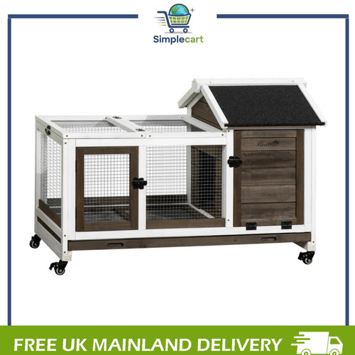 Rabbit hutch with wheels - with,