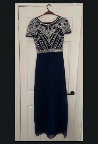 Boohoo navy blue sequin - , beaded