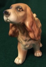 Beautiful Rare Vintage Collectible Bobtail Cocker Spaniel Ceramic Figurine 6x4x2