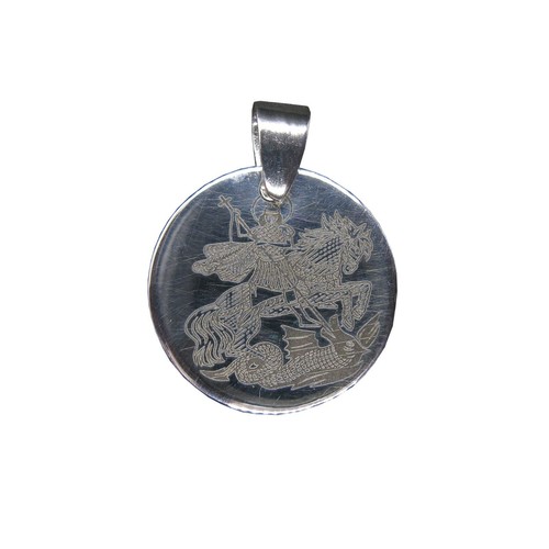 Sterling silver pendant round - sterling,