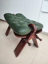 Vintage Wooden Camel Saddle Seat Foot Stool Egyptian Style Floral Brass Inlay