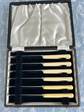 Vintage Tea Knives, Gee & Holmes, Set of 6, Stainless Steel, Presentation Box,
