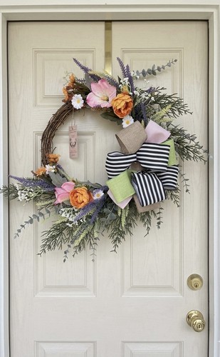 Handmade floral wreath 48cm - handmade,