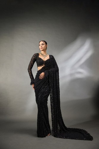 Bollywood georgette saree - georgette,