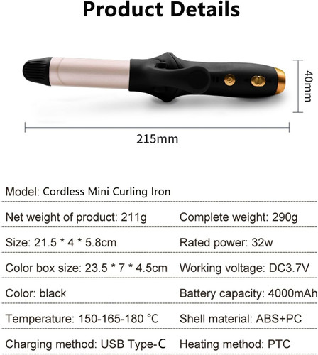 Cordless curling wand mini - cordless,