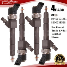 4PCS 0445110146 Fuel Injector For Renault Trafic Vauxhall Nissan 8200238528