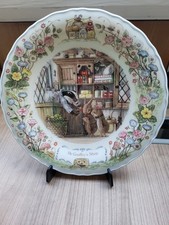 Foxwood Tales Mr Gruffey's Shop - Wedgewood Plate. English Fine Bone China.