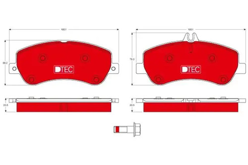 Brake pads gdb1798dte trw for - trw,