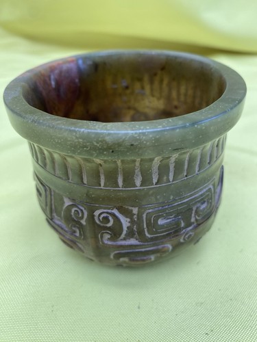 Carved jade bowl