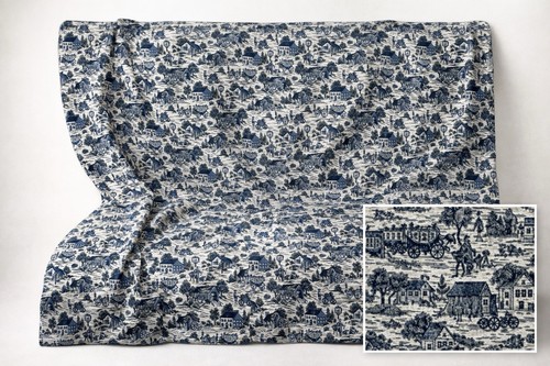 Vintage toile tapestry throw - vintage,