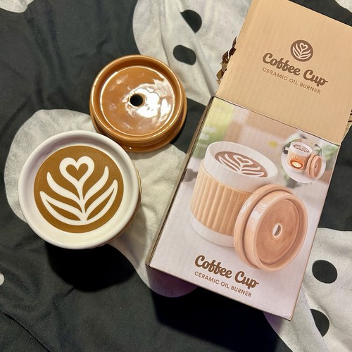 Coffee cup oil burner - oil, wax