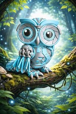Flexible Cyber Owl 3D Printed
