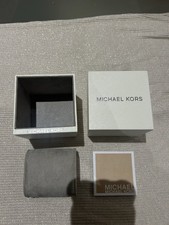 Michael Kors Empty Watch Box Original Brown Cushion And Booklet Genuine