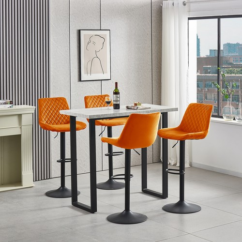 Set velvet bar stools - velvet,