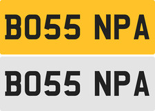 NPA BOSS Private Number Plate Personal Registration For Sale NA Reg On Retention