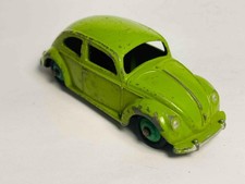 Dinky Toys #181 Volkswagen Beatle Oval Window Green - Original Vintage (ref3)