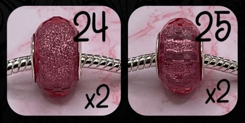 Pink style charm - beads, for