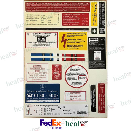 Mercedes benz w126 c126 decal - mercedes-benz,