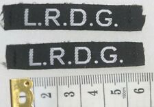BRITISH WWII COMMANDO LONG RANGE DESERT GROUP LRDG TITLES SILK WOVEN WHITE