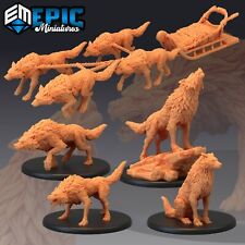 Wolves Dungeons and Dragons Miniature D&D Epic Miniatures Fantasy 28mm