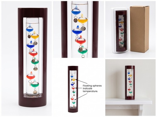 Galileo thermometer 28cm glass - thermometer,