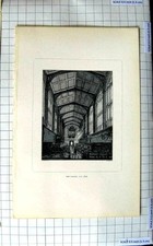 Original Old Antique Print