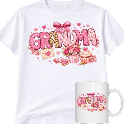 Grandma graphic shirt coffee - graphic,