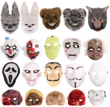 HALLOWEEN MASKS HORROR MOVIES SCARY ADULTS CLOWN KILLER UNISEX FANCY DRESS LOT 