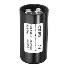 130-156uF/Mfd 250VAC 50/60Hz Motor Start Capacitor CD60 Run Capacitor Black