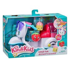 Kindi Kids Fun Delivery Scooter Puppy Flap Ears + 2 Shopkins Figures Age 3+ New