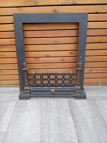 Vintage metal fireplace mantel - metal,