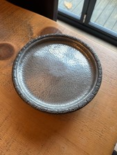 Liberty & Co London TUDRIC pewter TAZZA/COMPORT dish with pedestal, style 01371 