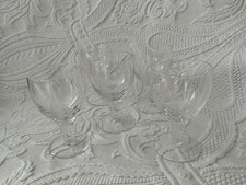 5 x Stuart Crystal Fern Cut Woodchester  Glases , good condition , 10- 11 cm hig