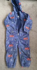 Boys Bluezoo Fleece Lined Puddlesuit Age  5-6.