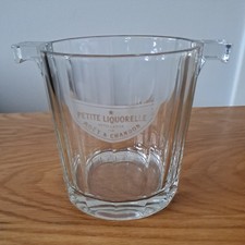 Glass Ice Bucket Moet & Chandon Petite Liquorelle Barware Vintage Style Clear