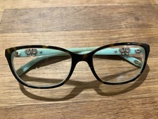 Tiffany & Co tortoiseshell and pale blue glasses butterfly accent on arms