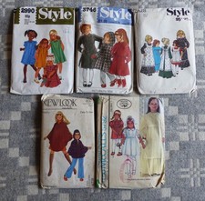 5 Vintage Children's Clothes Sewing Patterns Style New Look Laura Ashley