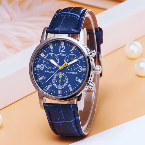 Men watch with - watch, leather