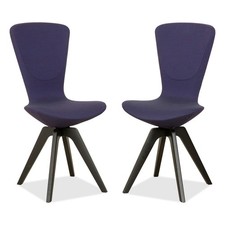 2-Piece Set Varier Invite Fabric Chair Purple Oak Black UMA 761