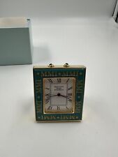Halcyon Days Enamel travel alarm clock from 2002 market with roman MMII