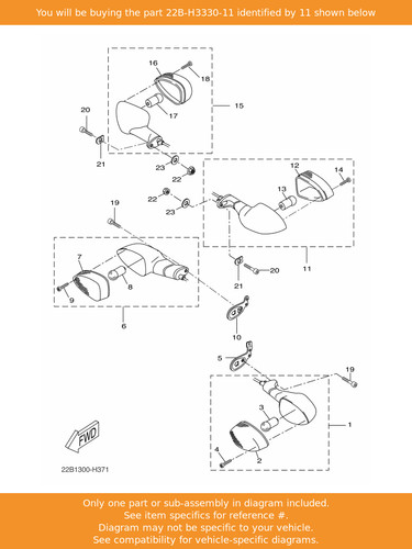 Yamaha rear flasher - rear, light
