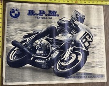 Vintage Reg Pridmore BMW Superbike Champion Poster 17x23 – RPM Ventura CA "b"