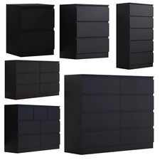 Matt Black Chest of Drawers