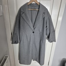 Zara Grey Wool Blend Oversized